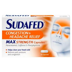 Sudafed Sinus max strength caps 12